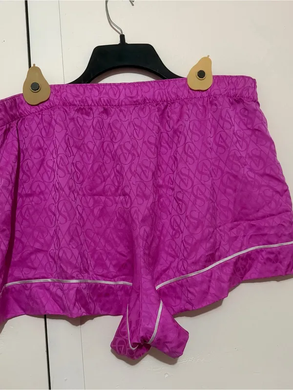 Victoria's Secret Hot Pink Satin Jacquard Shorts - Image 4