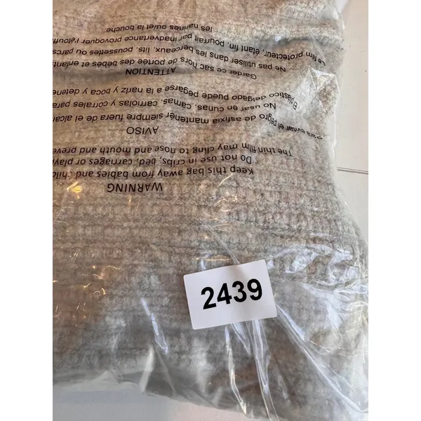 Free People‎ Mock Neck Zip Front Tassel Detail Oversized Knit Sweater Beige XS - Image 7