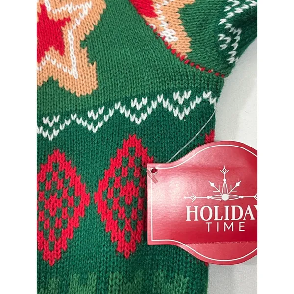 Holiday Time Ugly Unisex Christmas Santa Sweater Pocket House‎ Red/Green Sz S - Image 10