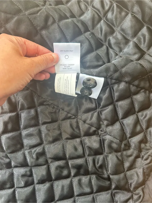 Vtg Woolrich Women M Purple Black Plaid Wool Jacket Quilted Sherpa Collar‎ Coat - Image 10
