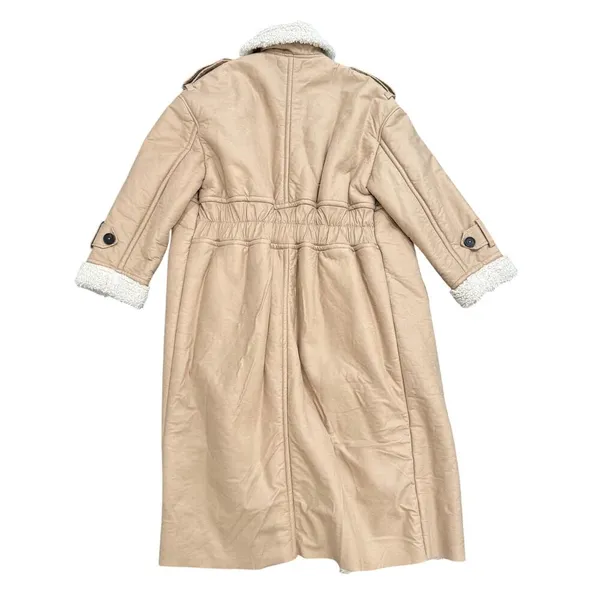 Great Jones Lined Sherpa Coat in Brown, Size S​ - Image 11