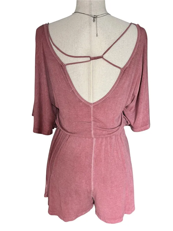American Eagle Outfitters dusty rose oversized romper - Image 8