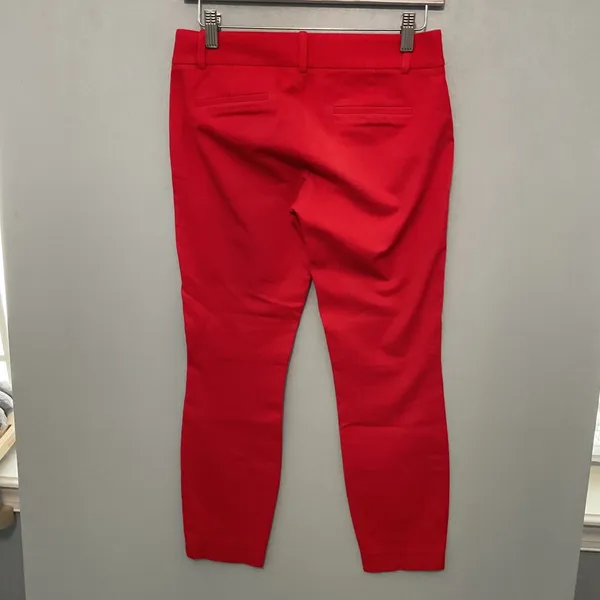 J. Crew Minnie Pants Red‎ Size 00 Cropped Ankle Slim Fit - Image 2