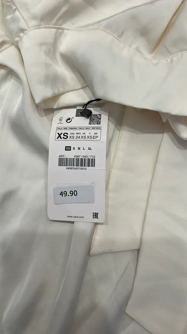 Zara Tie Neck Top - Image 4