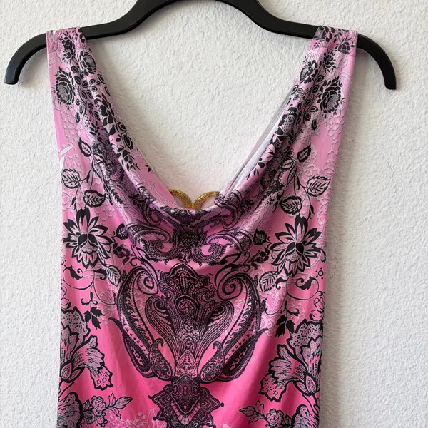 Pink & Purple Ombre Paisley Open Back Top - Image 2