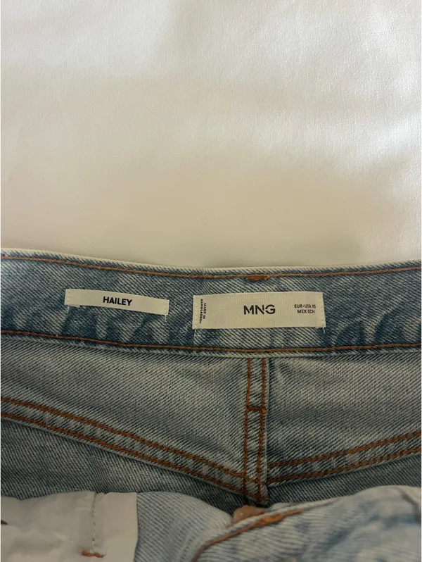 Mango Jean skirt distressed - Image 5