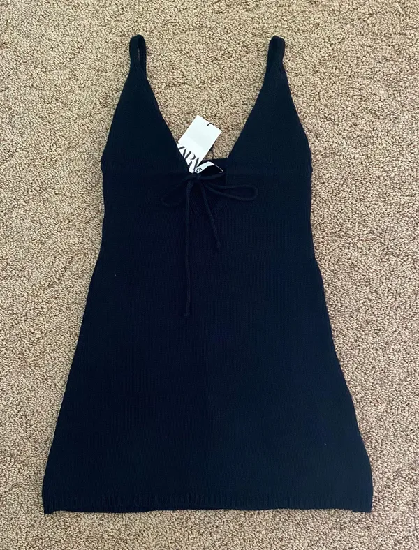 Zara ‼️ Knit Tie Front Mini Dress‼️ - Image 4