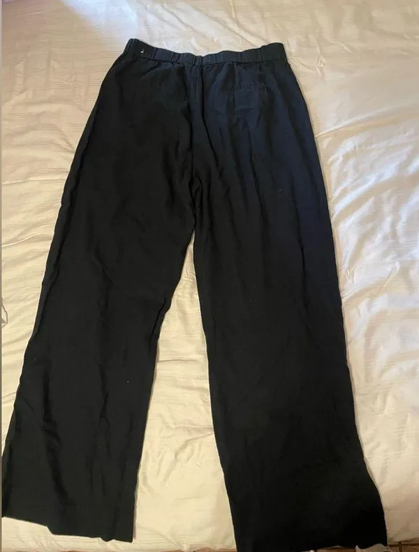 Abercrombie Linen blend tailored wide leg pant X2 - Image 2