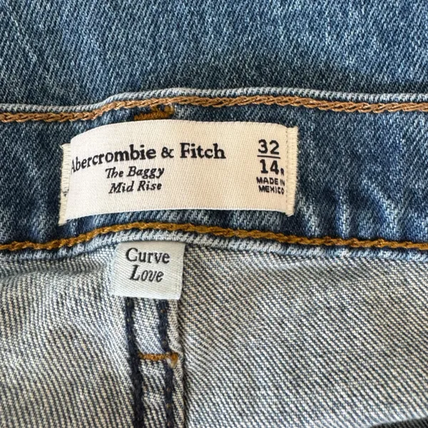 Abercrombie - Curve Love Mid Rise Baggy Jean Sz 32/14 - Image 13