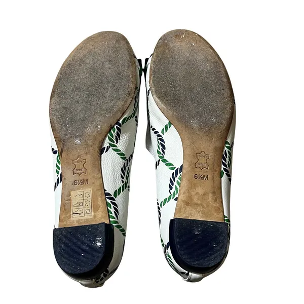 Tory Burch Maritime Ballet Flat Isle Ropes Navy Sea Women's Size US 6.5 - Image 9