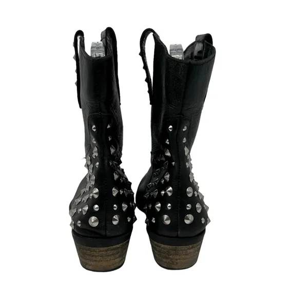 Bakers Motocore Studded Leather Mid Calf Boots Size 10 - Image 7
