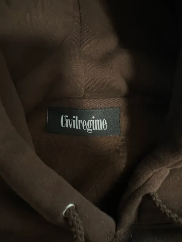 Civil Regime Hoodie Brown - Image 5