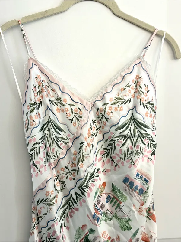 En Saison Alaia Sleeveless Slip Maxi Dress in ivory multicolor NWT Medium - Image 7