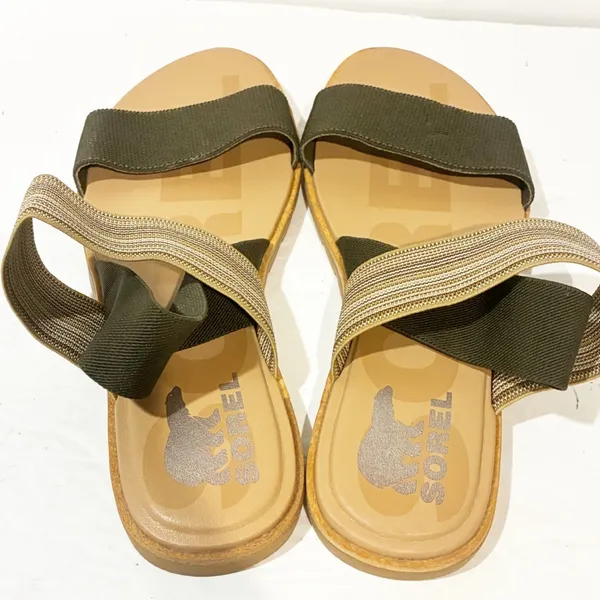 SOREL Size 9 Ella II Colorblock Flat‎ Sandals Slip On Strappy - Image 4