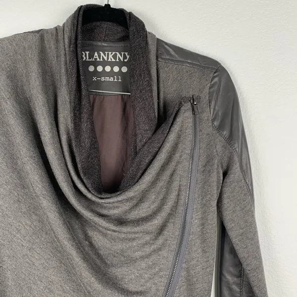 Blank NYC Draped Motto‎ Style Jacket Gray XS - Image 4