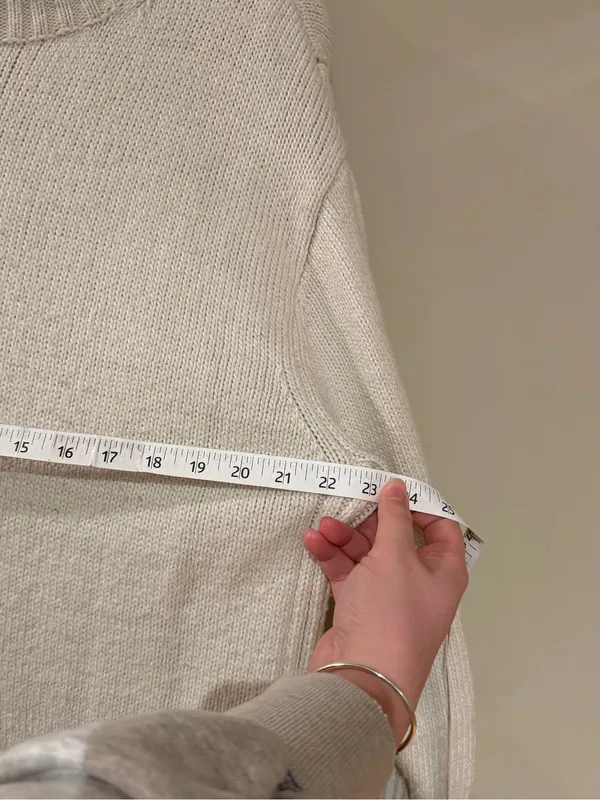 H&M Cream Knit Sweater Dress - Image 5