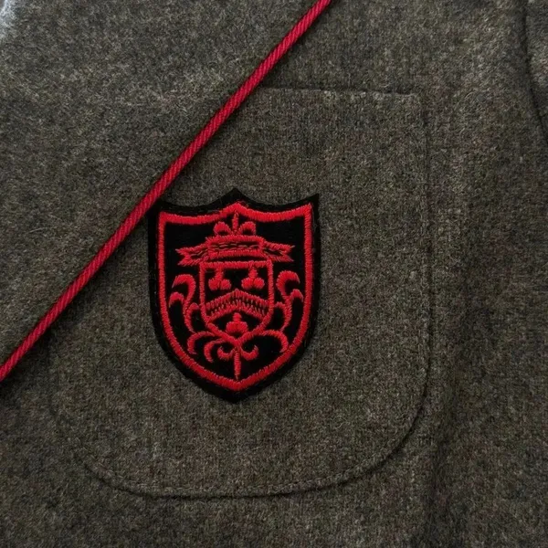 Vintage 70’s Gray Crested Wool Blazer Sz M Preppycore - Image 5