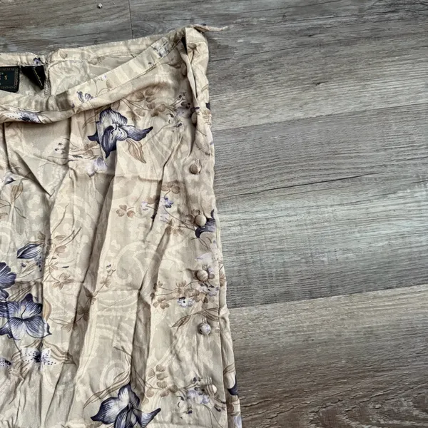 Vintage Express Floral Rayon Maxi Skirt Made in USA - Image 6