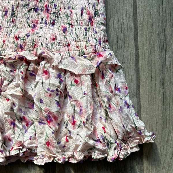 Floral Pink Mini Dress - Image 4