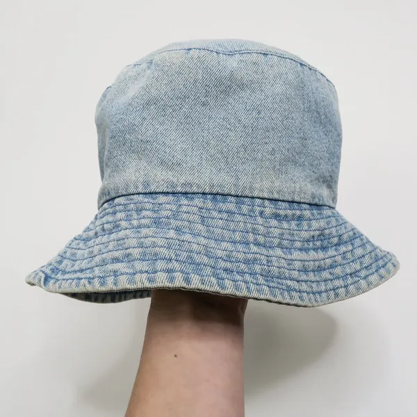 Vintage 90s Faded Glory Light Wash Denim Bucket Hat - Image 4