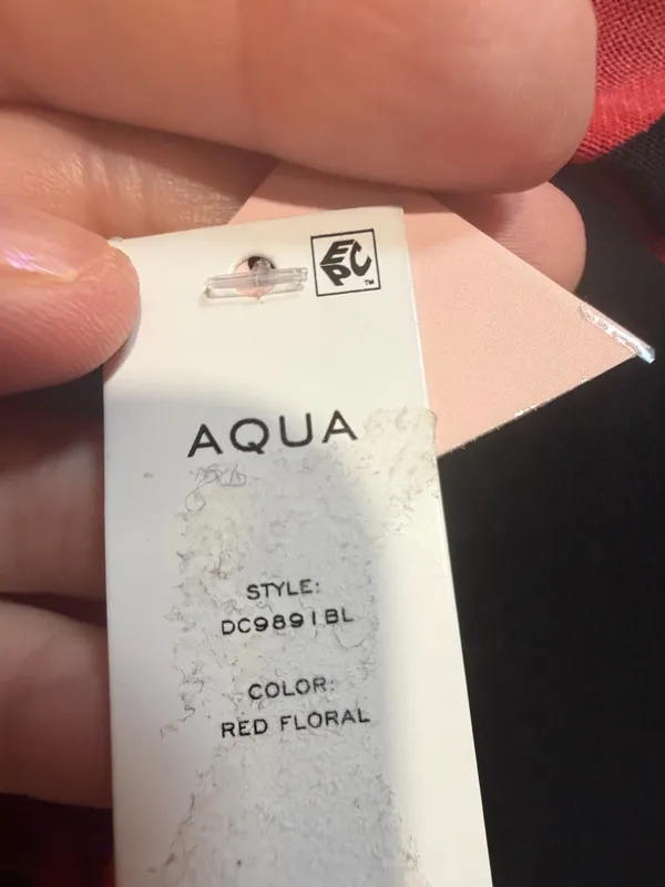 AQUA NWT Floral Mesh Maxi Dress Red Black Bloomingdale’s Exclusive Medium $98 - Image 5