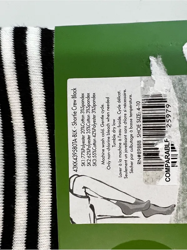 Kate Spade New York NWT 3 Pack Shortie Crew Socks - Image 6