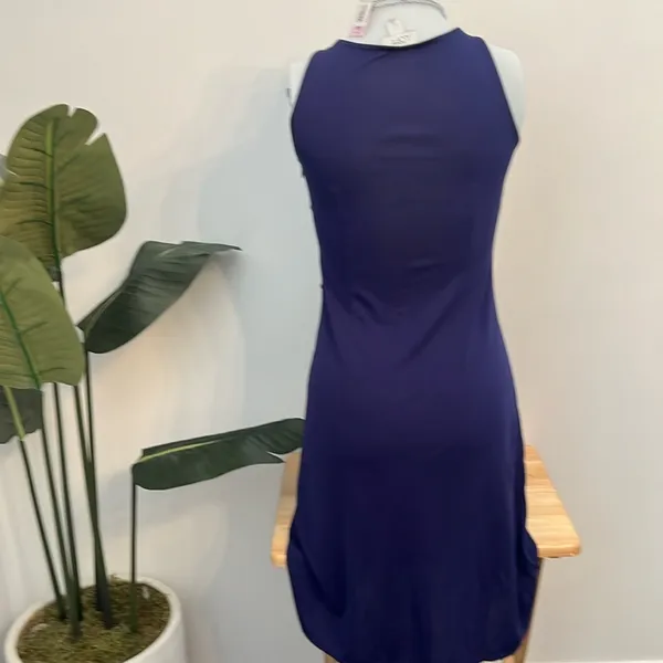 Loft mid length blue dress size 0 - Image 3
