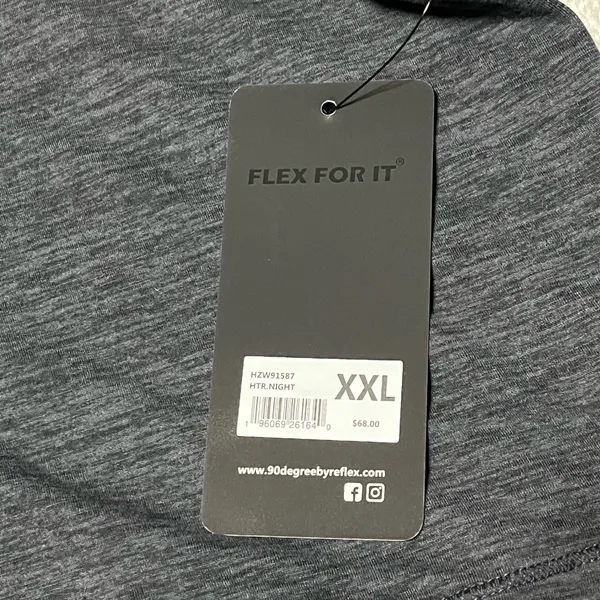 90 Degrees by Reflex NWT XXL Half Zip Pullover Charcoal Crop Hoodie Women’s Athletic - Image 12