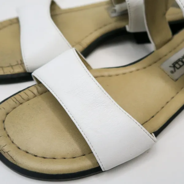 Vintage 90s Cabin Creek White Leather Sandals - Image 6