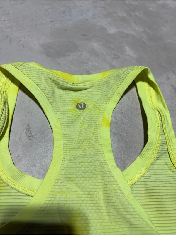 Lululemon Neon Yellow Tie-Dye Racerback Tank Top swiftly tech 6 - Image 5