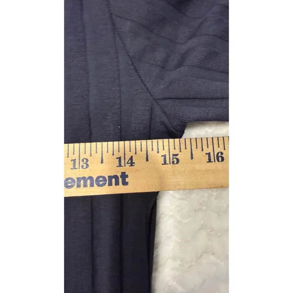 Zara Womens Navy Blue Ribbed Short Sleeve Maxi Dress 4174/653/401 Size S NWT - Image 5