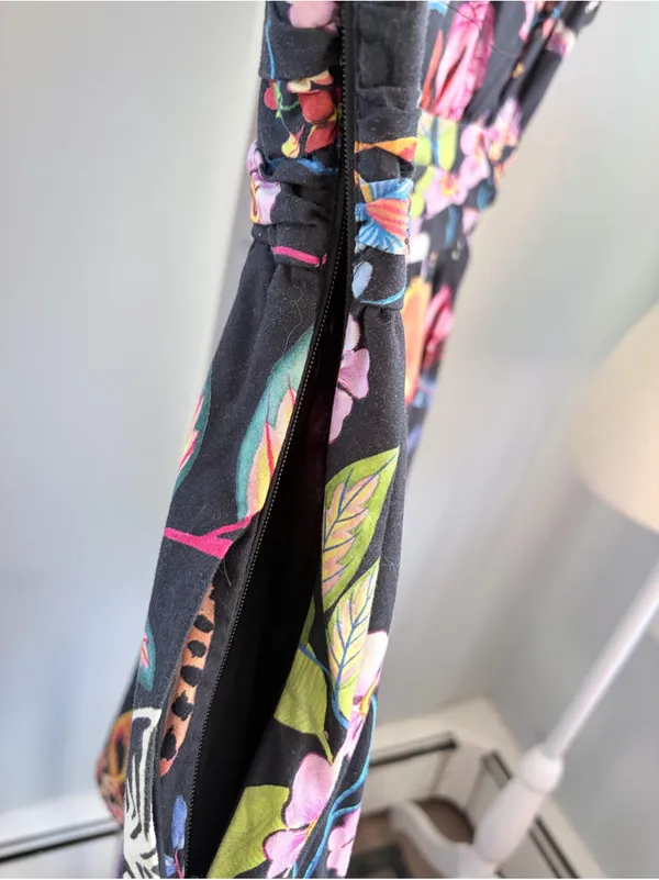Anthropologie Maeve Flora & Fauna Floral Cotton Mini Dress Sz 2 - Image 8