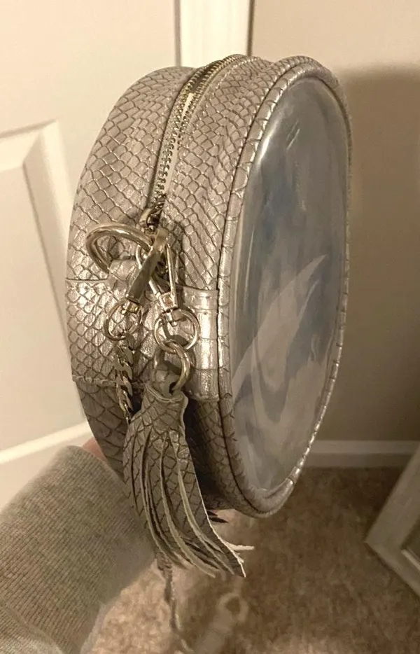 Clarity handbags Clear Snakeskin Cross Body Bag - Image 2