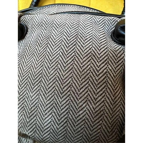 Giorgio Armani vintage fabric with Leather Hand Bag - Image 14