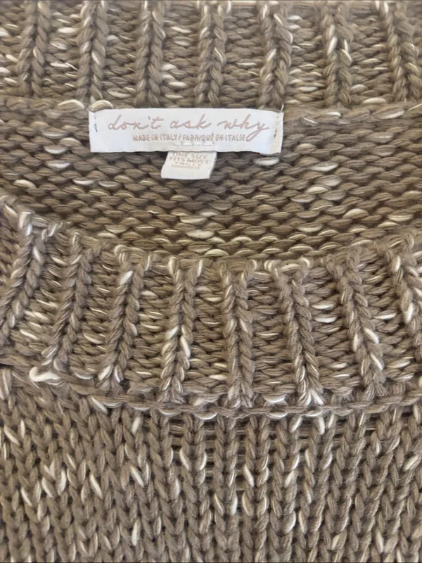 Cropped Marled Knit Sweater - Image 2