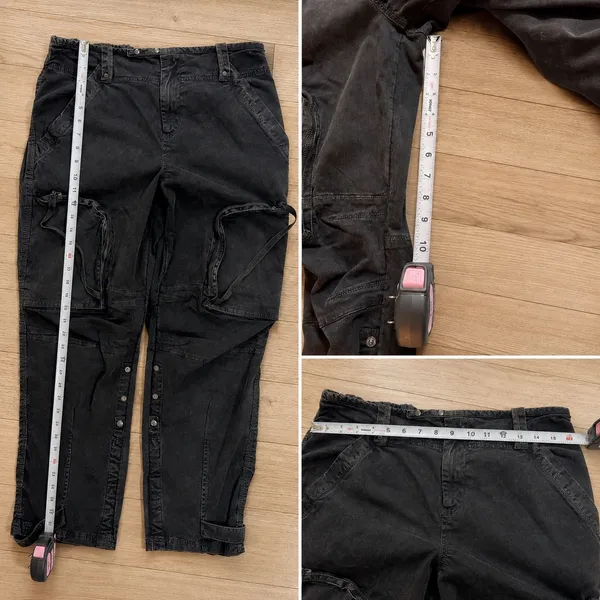 Free People We The Free Can't Compare Cargo Pants Women's L Washed Black69.99 - Image 8