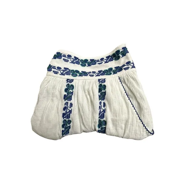 Tory Burch Size 8 Embroidered White Alexandria Skirt Women’s Beaded‎ #E13-5 - Image 11