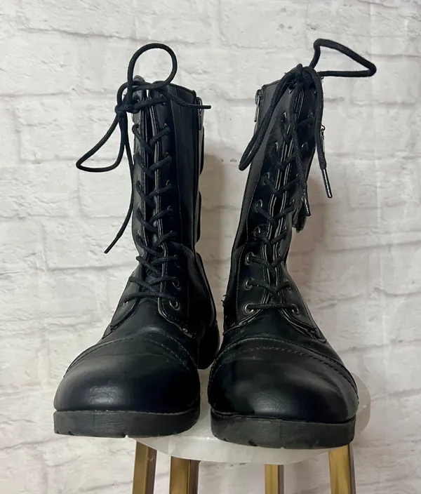 Rue 21 Leather Combat Boots - Image 3