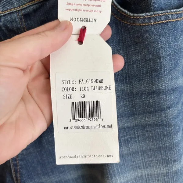 Standards And Practices Clarice Mid‎ rise Bootcut Plus Size 20 NWT Blue - Image 5
