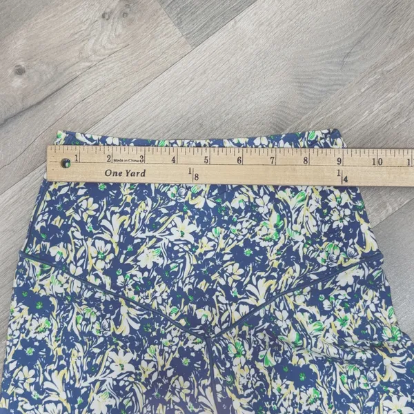 Offline Aerie Floral‎ Crossover High Waist Bike Shorts Blue Small 7 Inch - Image 12