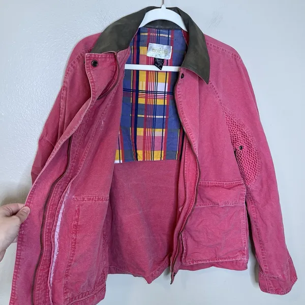 Vintage Hot Pink Bright Women's Chore Coat Utility Contrast Collar M Western 90s - Image 13