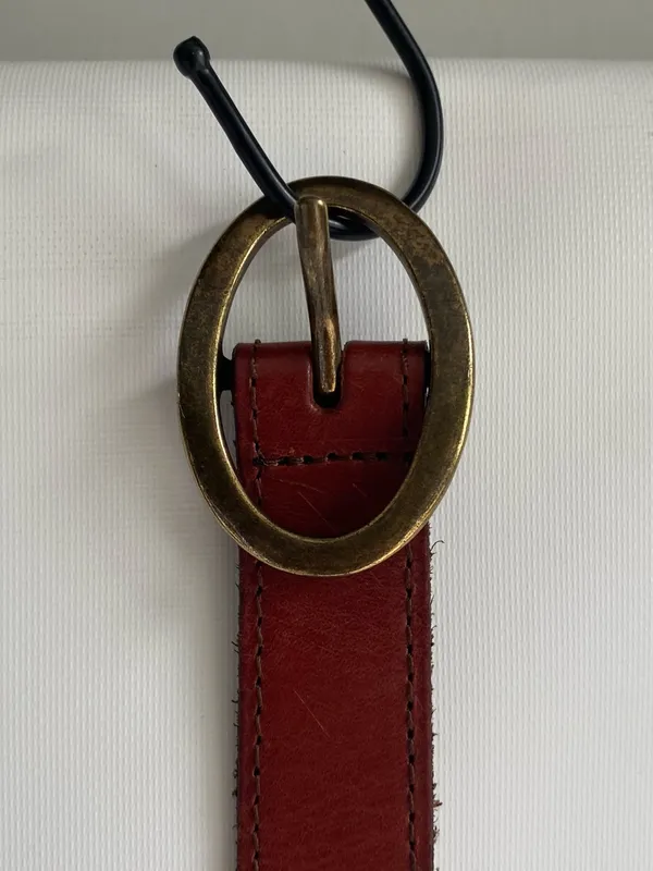 Lucky Penny for Anthropologie leather belt 3D layered petal blossoms boho hippie - Image 5