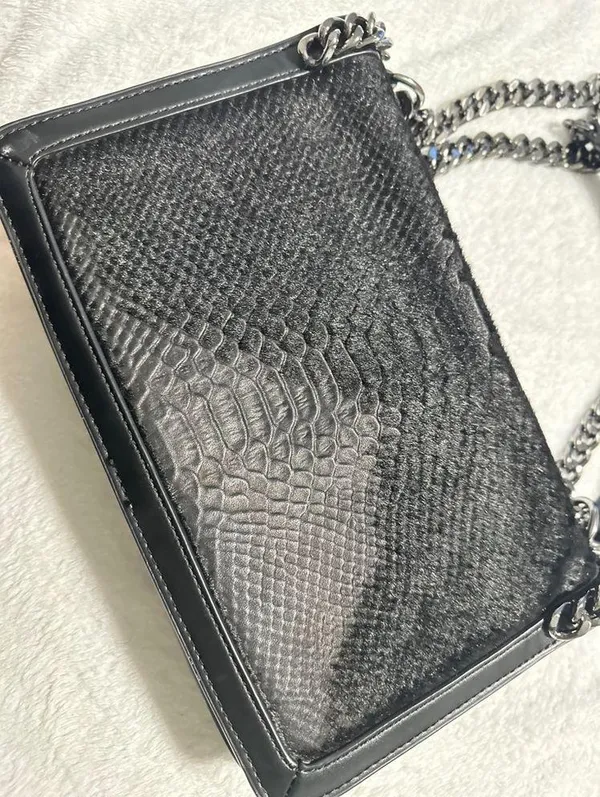 ZARA BLACK CHAIN EMBOSSED BAG - Image 13