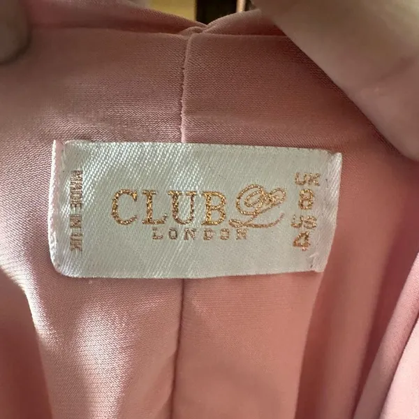 Club L London ruched bodycon blush pink mini dress - Image 7