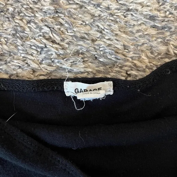 Garage Off the Shoulder Black Women's Top - Image 3