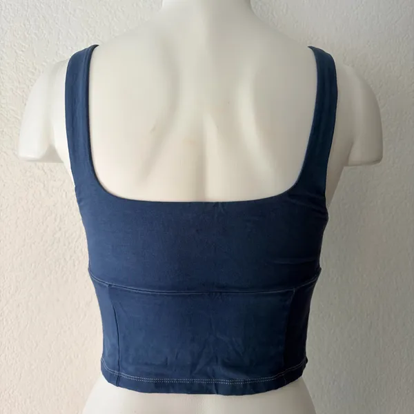 Aritzia Wilfred Free orbit ruched bustier cropped tank top - Image 4
