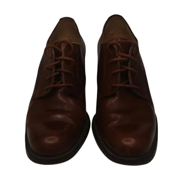 Joan & David Brown leather ankle boots sz 37.5 /7 - Image 2