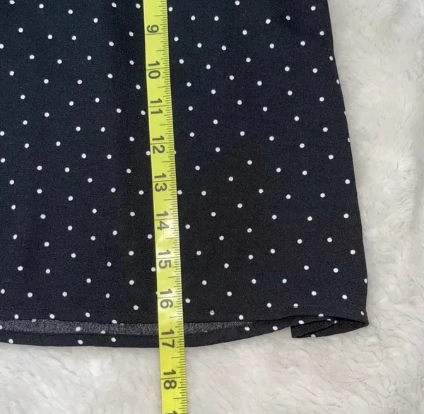 bp Polka Dot Mini Skirt Black & White High Rise Unlined - Image 9