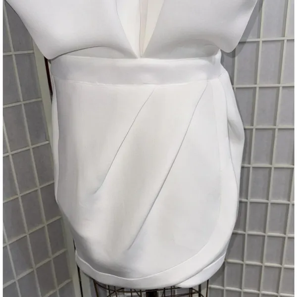 Bibi Bridal Shower White Dress Puff Icon Bride‎ Bachelorette Reception Dress XL - Image 6