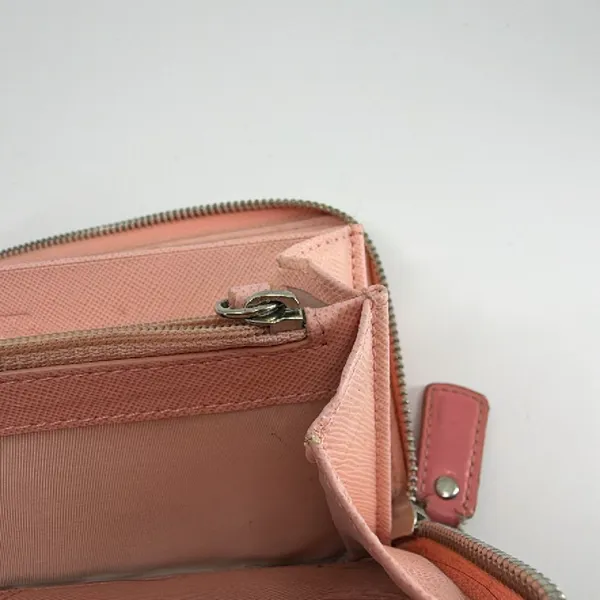 Coach Accordion Zip Pink Signature C Coated Canvas Wallet - Image 8